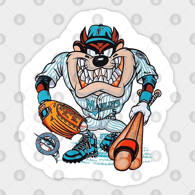 90s Baseball - Toon Look Classic Sticker by nicklower